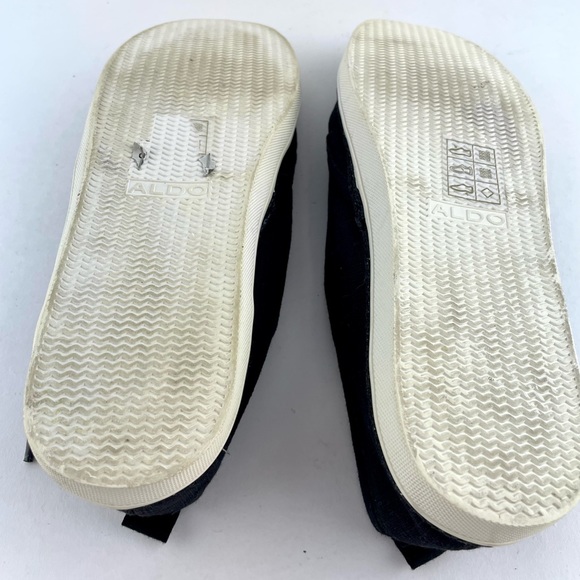 Aldo, Black Lace-up Casual Sneakers, Size 7 - Picture 5 of 6